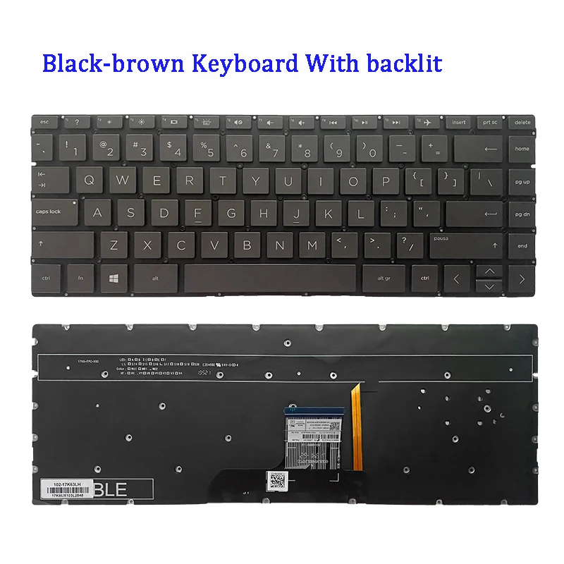 Teclado de ordenador portátil para HP, nuevo y ORIGINAL, 13-AG, 13-AD, 13-AQ, 13-AH, 13-AC, 13-AE, 13-AF, 13-BF, TPN-C132, W144 - imagen 3