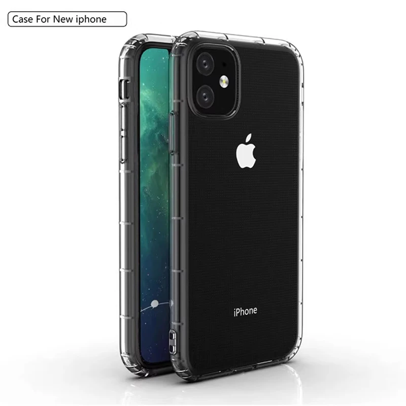Funda de teléfono de TPU transparente a prueba de golpes con Airbag para iPhone X XR XS 11 12 13 Mini 14 15 16 Pro MAX 16E SE 8 Plus, funda de silicona suave - imagen 2
