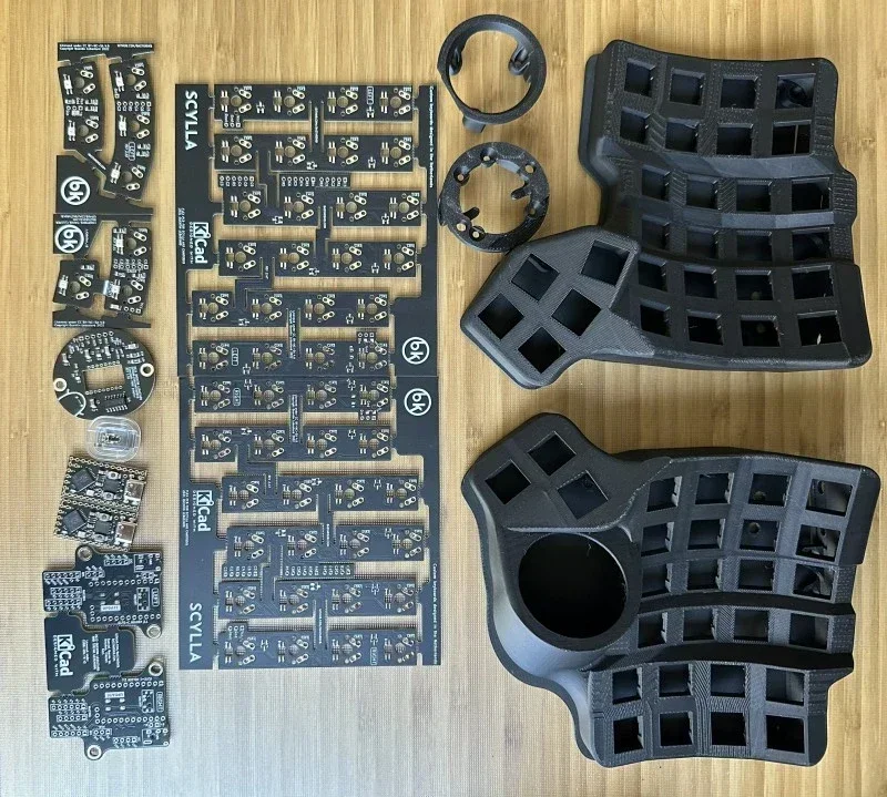 Charybdis Mini/Nano Split teclado Pcb Material Kit personalizado con cable/inalámbrico Trackball Split funda para teclado mecánico no preconstruido - imagen 3