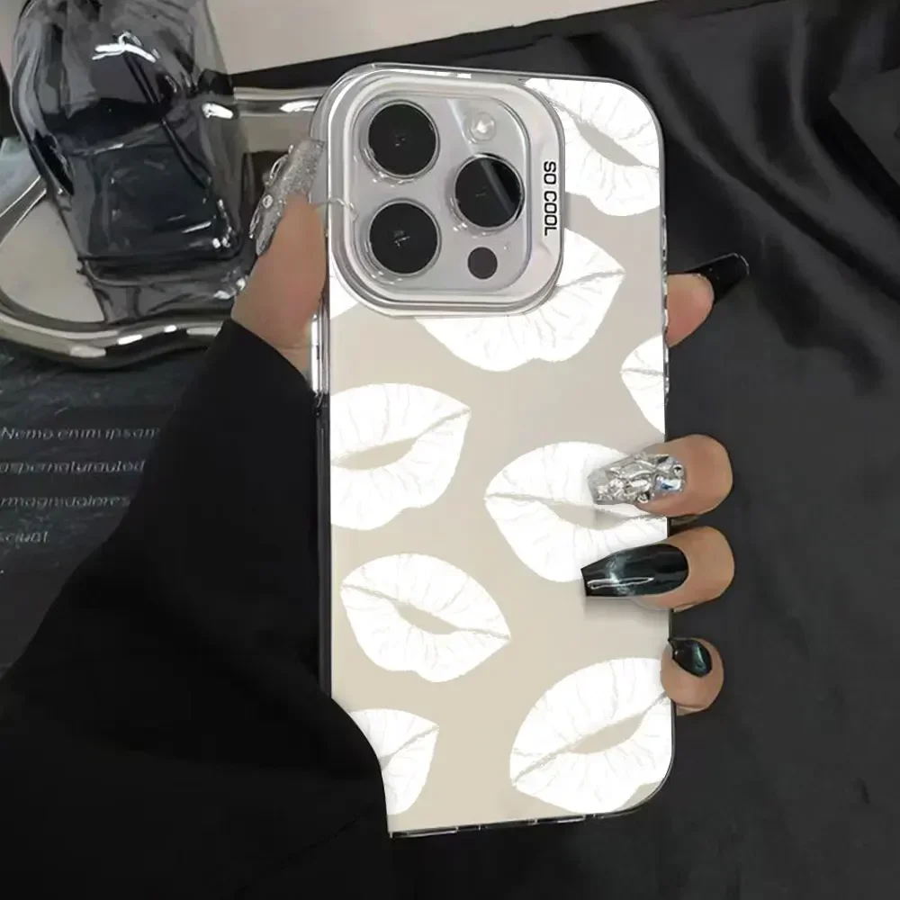 Funda de teléfono para Xiaomi Redmi Note 13, 12, 11, 10 Pro Plus, 8, 10 Pro Max, 12S, 11S, labios rojos Sexy, IMD, Note 10s, 13R, 12R - imagen 4