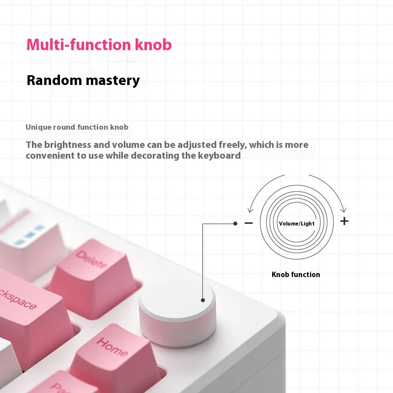 AKKO-Teclado mecánico MOD007B HE, interruptor magnético, perilla multifunción, Bluetooth, inalámbrico, accesorios para juegos de PC - imagen 3