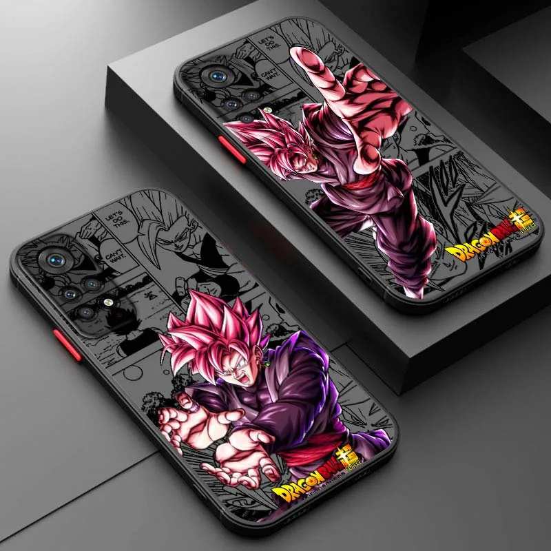 D-Dragon Ball Son Goku Manga funda para Xiaomi Redmi Note 14 13 12 11 10 9 Pro Plus 4G 5G funda de teléfono translúcida esmerilada