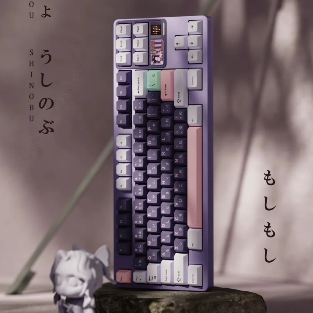 Shinobu Kocho tema Keycap 155key PBT personalizado lindo rosa púrpura teclado Cap Cherry perfil Gaming KeyCap para teclado mecánico