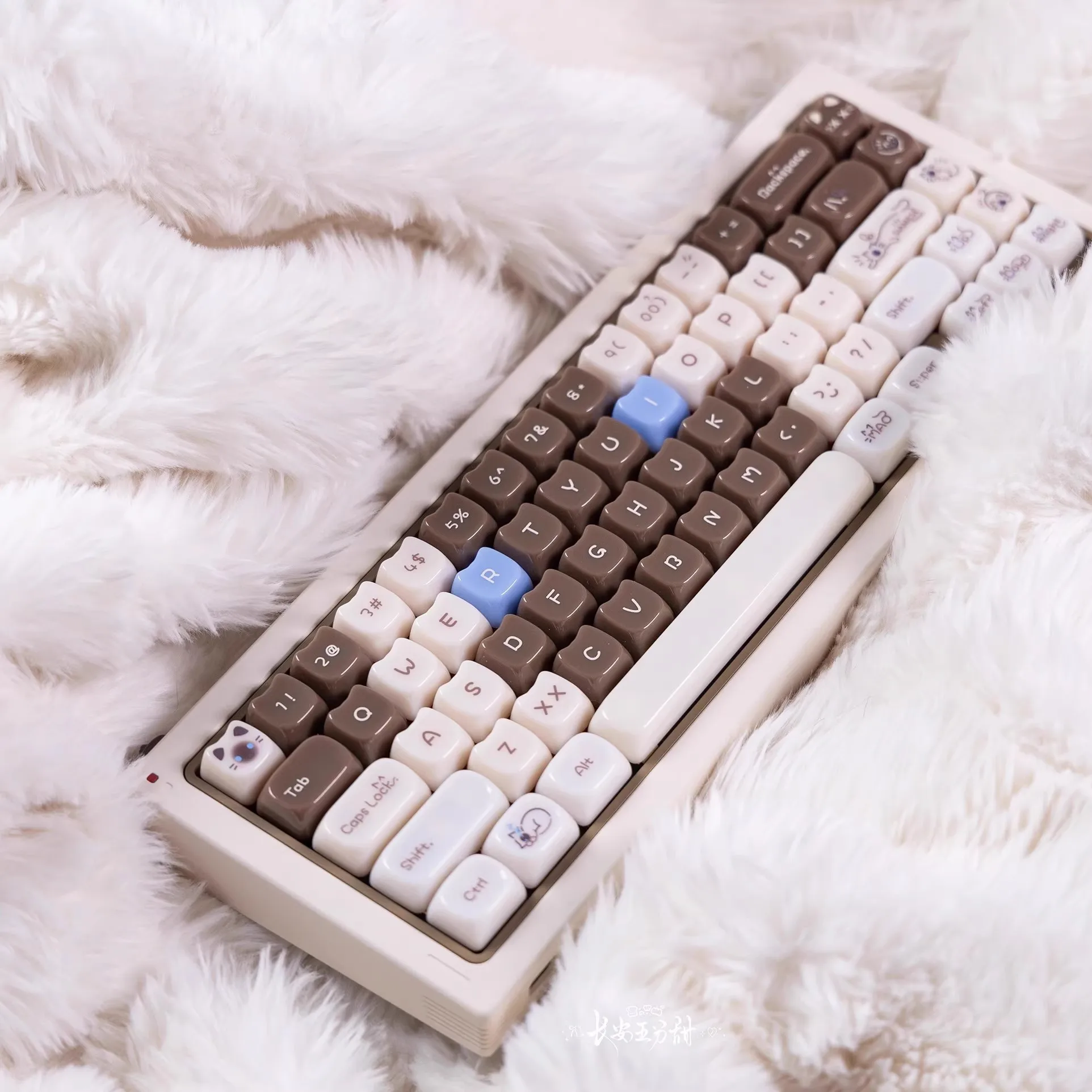 148 teclas/juego de teclas de gato siamés, lindos gatos dulces, Material de PC, teclas MAO + MOA, perfil, tapa de tecla de Jade suave para teclado MX Switch