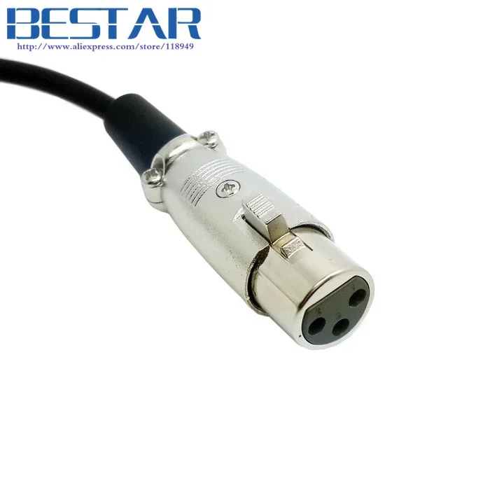 Cable de micrófono divisor de audio XLR hembra de 3 pines a XLR macho dual 50 cm 0,5 m - imagen 3