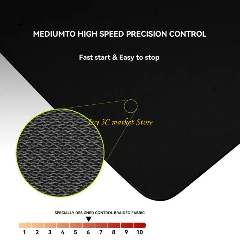 D7YC Gaming Mouse Pad gran tamaño Base para operaciones precisas y suaves Mousepad - imagen 5