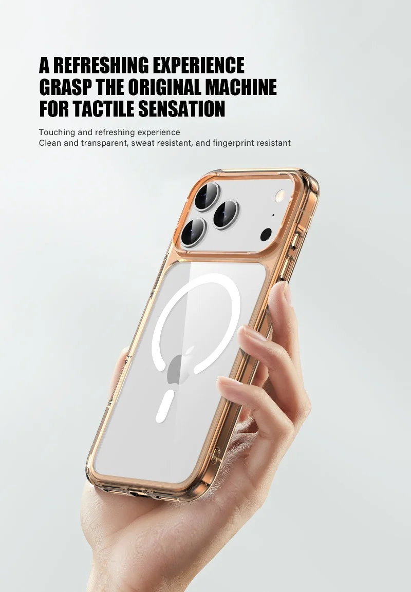 Funda de teléfono de lujo de alta transparencia para iPhone 17 Pro Max 17 Air para Magsafe cubierta de protección transparente de carga inalámbrica magnética - imagen 3