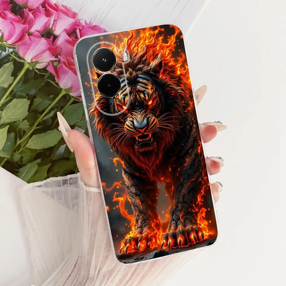 Funda de silicona para Xiaomi Poco M7 Plus, funda de lujo con dragón, León, Anime, parachoques suave pintado de TPU para Xiaomi Poco M7 4G M 7 Protector - imagen 5