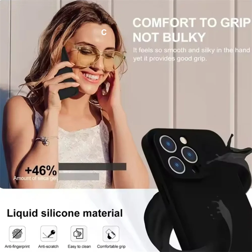 Nueva funda suave antideslizante de lujo para personas mayores para iPhone 16 15 14 13 12 11 Pro Max Plus Magsafe película de lente magnética cubierta protectora - imagen 5