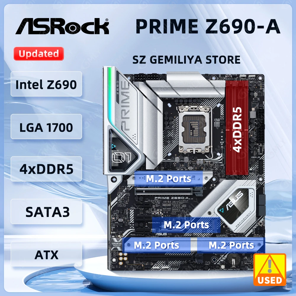 Placa base ASUS PRIME Z690-A Z690 LGA 1700 compatible con i9-14900 i7-14700 i9-13900T i5-12600 i9-13900 DDR5 M.2 PCIe 5,0