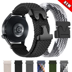 Correa de nailon de 20mm y 22mm para Samsung Galaxy Watch 4/5/6/7/5 Pro/4/6 Classic/gear S3/active 2, pulsera trenzada Huawei GT 5 4 3 bandas