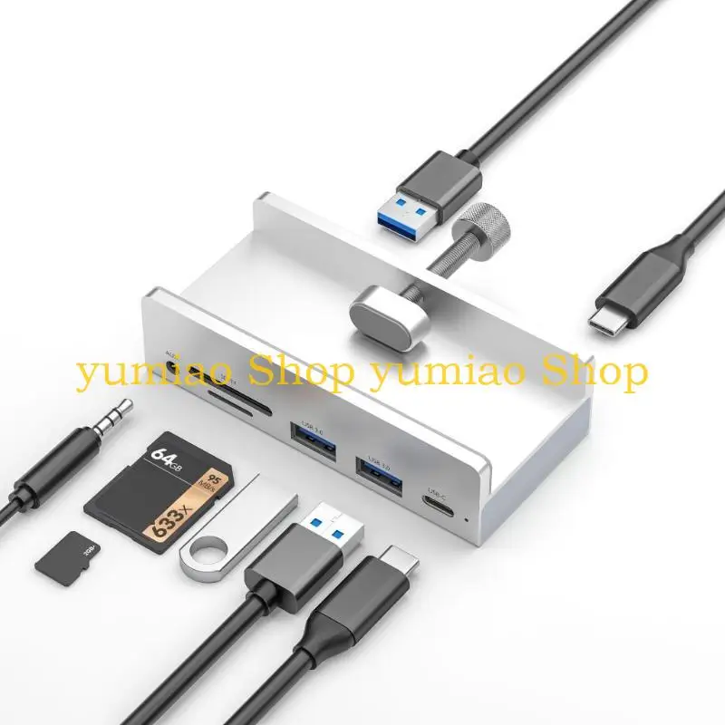 587b Hub USB Tipo Card lector lector con doble USB3.0 y ranuras para tarjetas memoria para expansor transferencia - imagen 5