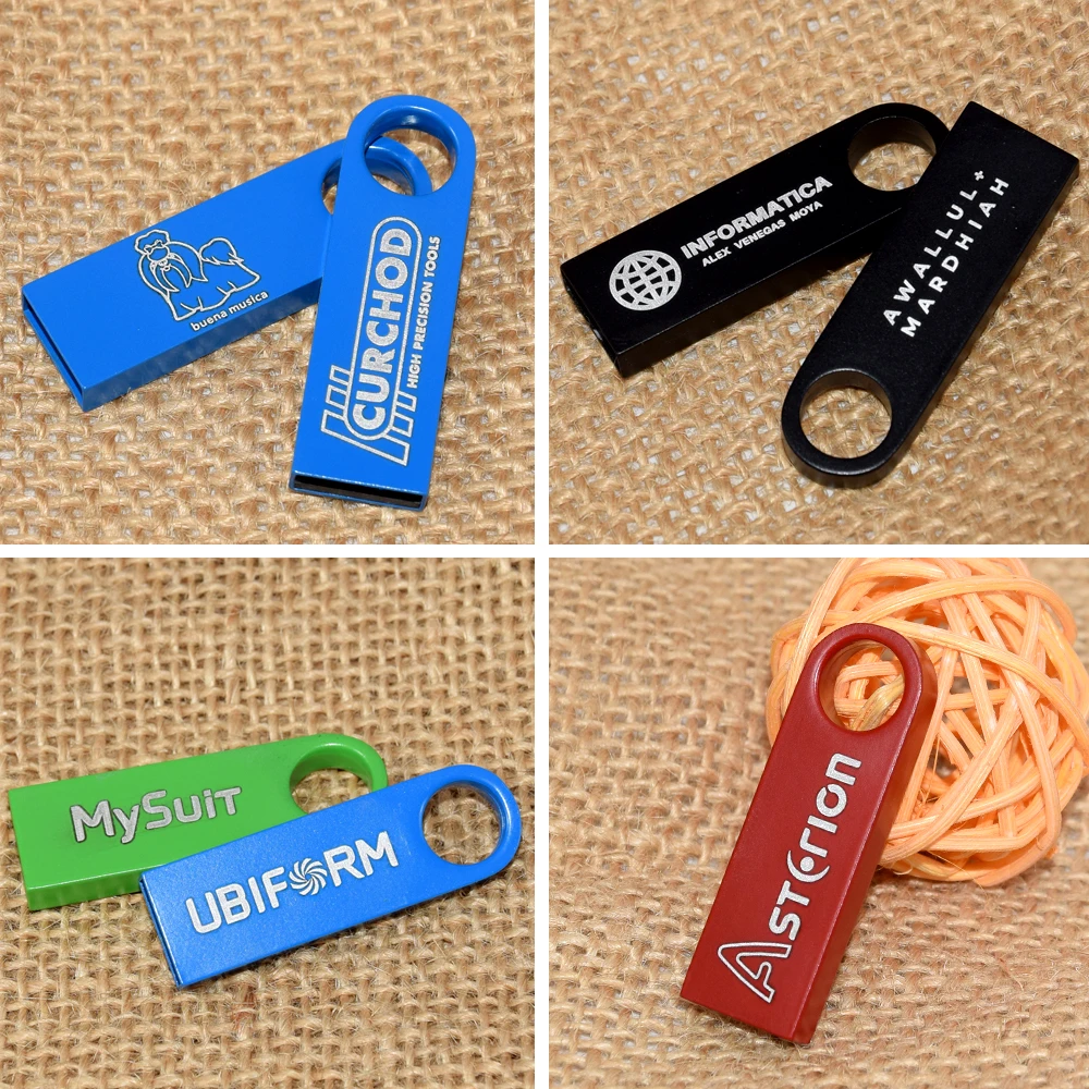 Unidad Flash USB con logotipo personalizado gratis, 10/20/50 Uds., 8GB 3,0, unidad de pluma de alta velocidad, 16GB, 32GB, 64GB, 128GB, colgantes, palos usb de metal, minion - imagen 4