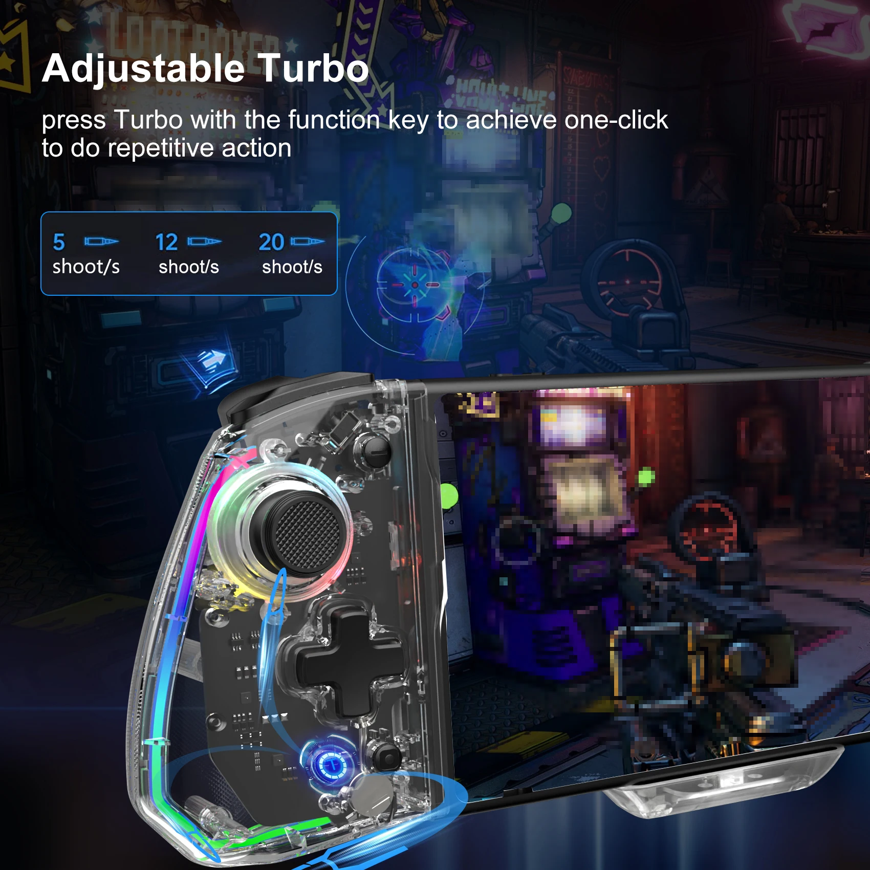 Turb0 Controlador giroscopio de seis ejes sin zona muerta OLED - imagen 5