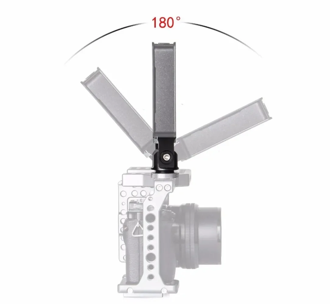 Zapata caliente con inclinación de 180 grados, soporte ajustable para Monitor Minifocus, soporte para cámara, soporte para zapata fría y cabezal de trípode de montaje de 1/4 pulgadas - imagen 4
