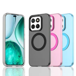 Funda Carga Inalámbrica Magnética Honor X8c – Transparente Caramelo