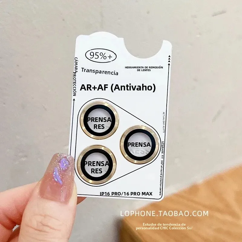 Vidrio de lente Ling de Metal azul para IPhone 17 Air 14 15 16 17 Pro Max, Protector de cámara de aleación, tapa de película de lente trasera con posicionador - imagen 5