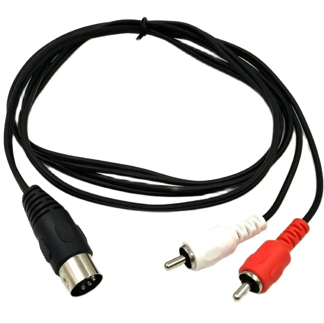 Cable MIDI macho DIN derecho de 90 grados, adaptador de enchufe macho Dual a 2RCA, Cable de Audio de 5 pines y 2RCA para Naim Quad Stereo System Speak - imagen 4