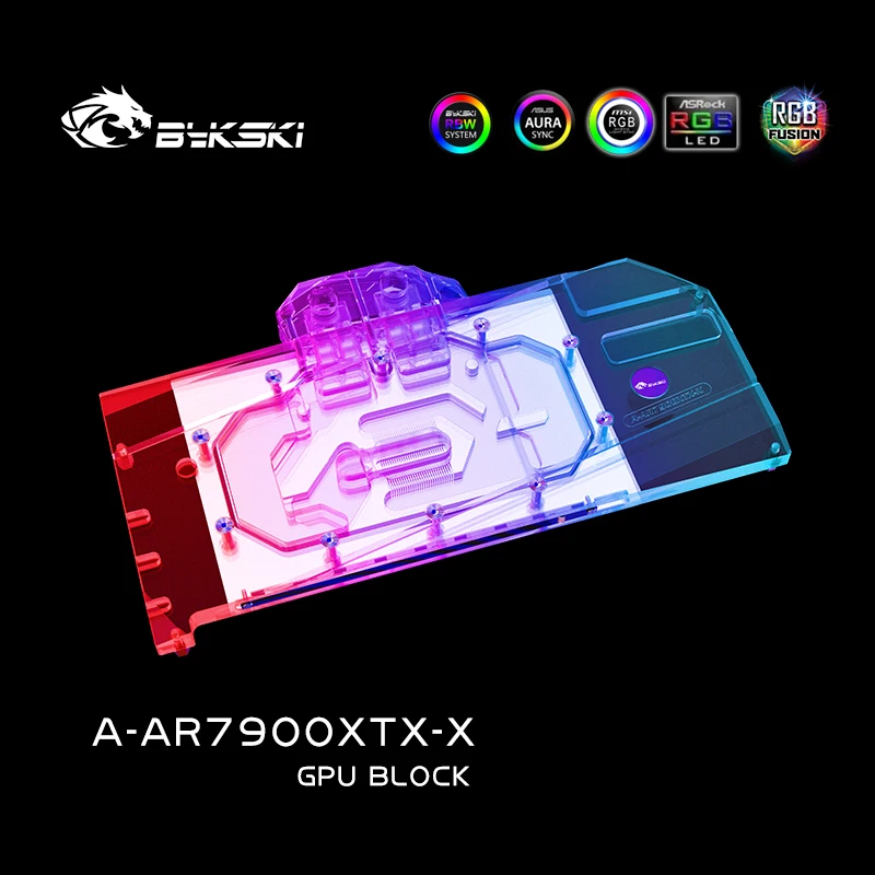 Bykski bloque de agua para ASRock AMD Radeon RX 7900 XTX Taichi tarjeta GPU/radiador de refrigeración de cobre RGB AURA/ A-AR7900XTX-X - imagen 4