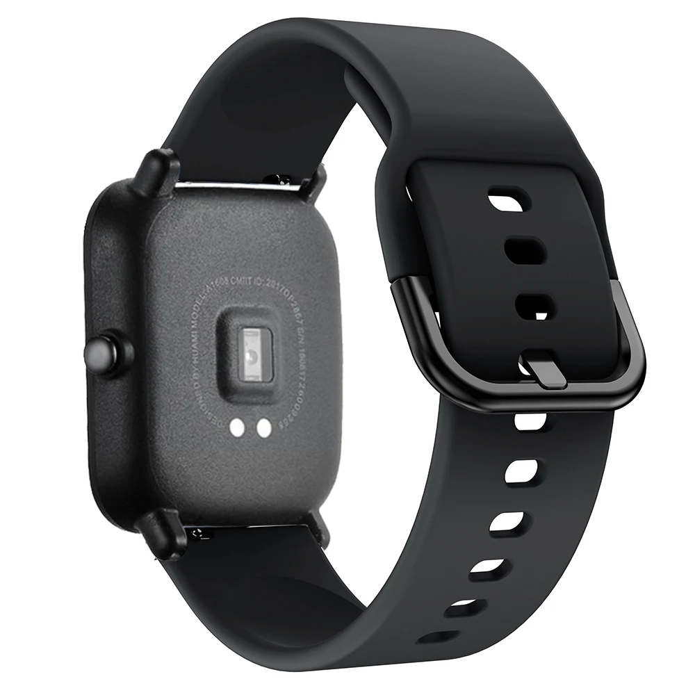 Correa de silicona de 20mm para Xiaomi Huami Amazfit Bip Lite Bip U/S Pop correa de reloj inteligente para Huami Amazfit GTS 4 3 2 - imagen 5