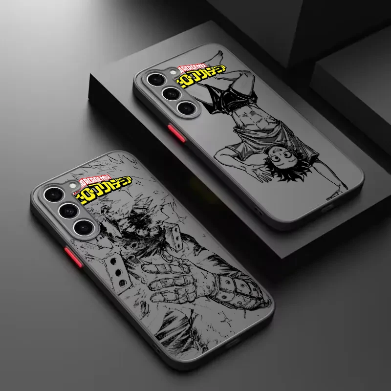 Funda translúcida esmerilada My Hero Academia para Samsung S24 S23 S22 S21 Ultra S20 FE Note 20 Lite Plus - imagen 2