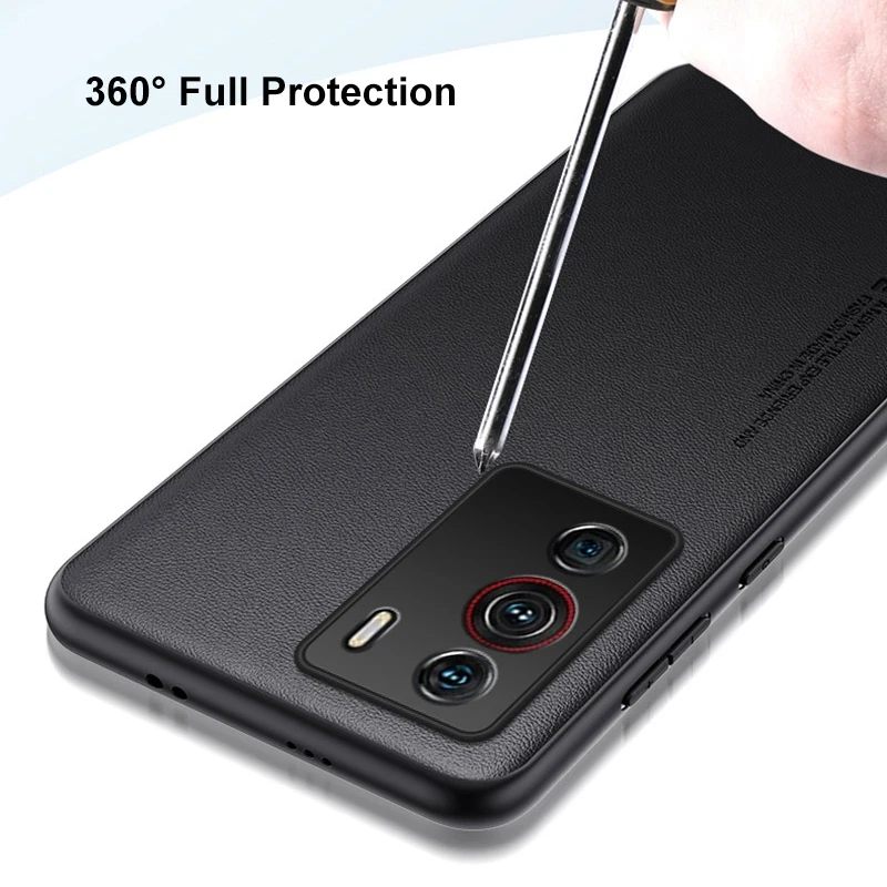 Funda de cuero PU de lujo para Nubia Z40 Pro, funda trasera de silicona mate a prueba de golpes, funda de teléfono de protección para ZTE Nubia Z40 Pro 5G - imagen 5