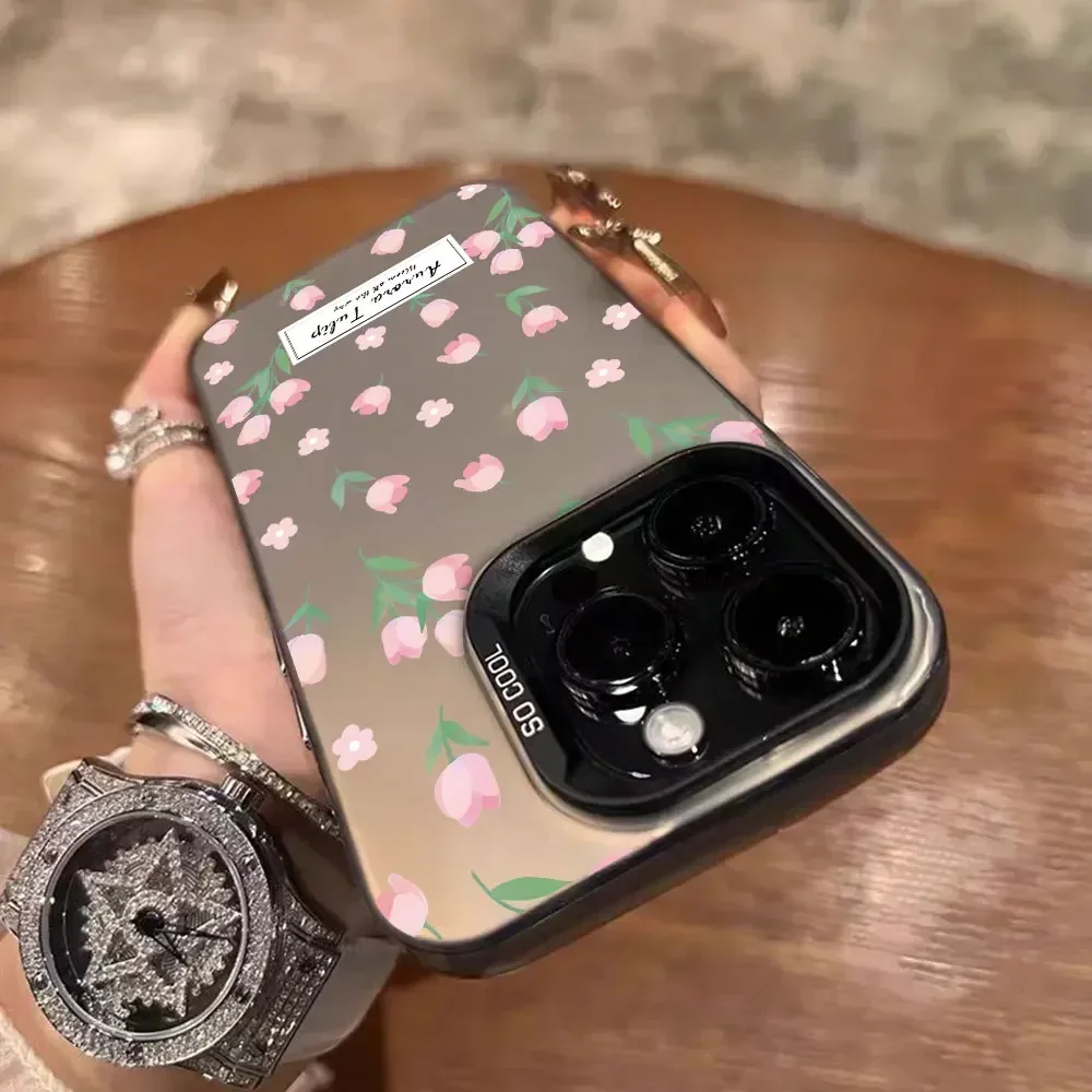 Funda de flores para Samsung Galaxy A06 A16, 2024 a prueba de golpes, IMD, Fundas de teléfono plateadas para Samsung A06 A16 5G, Fundas de parachoques de lujo - imagen 5