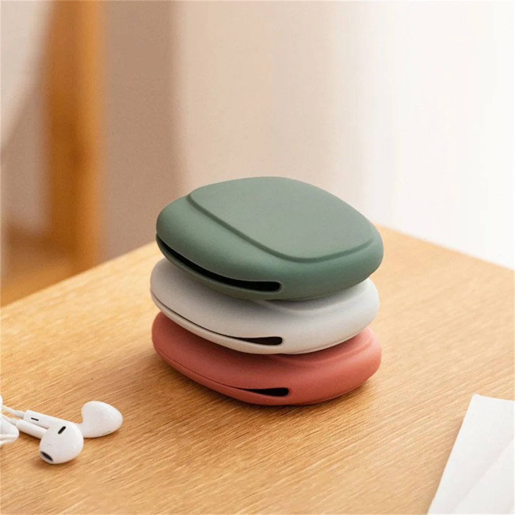 Bolsa de almacenamiento de auriculares con cable, caja organizadora Adorable, organizador de viaje, Color Rojo