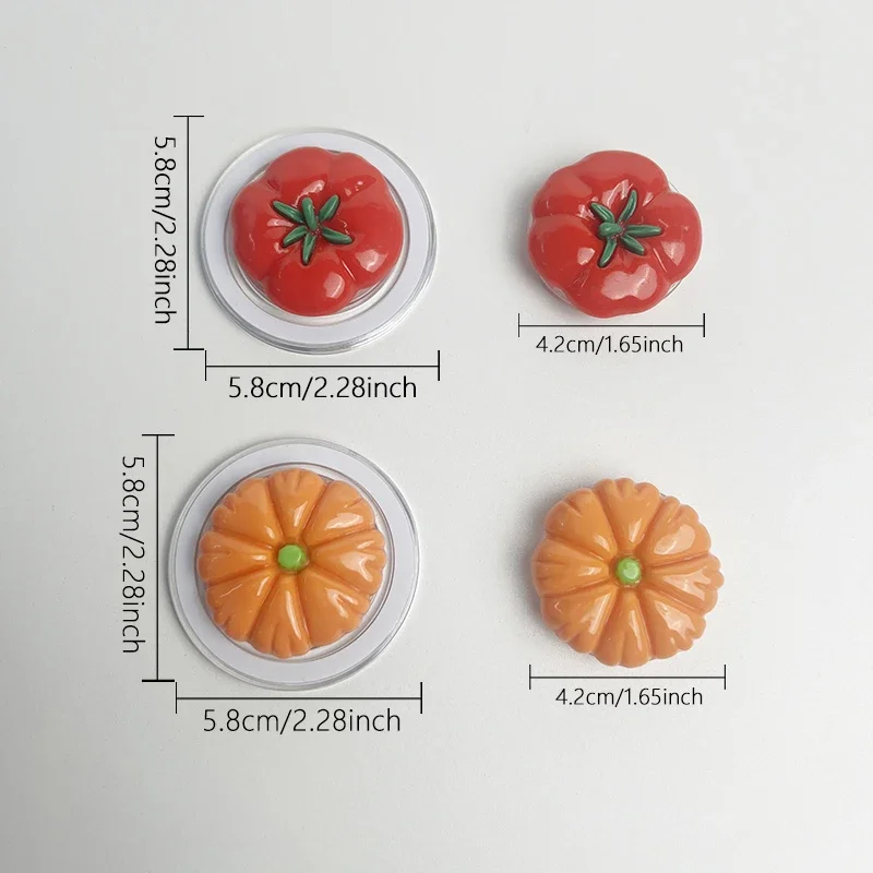 Soporte de teléfono de tomate bonito, soporte de teléfono con agarre magnético para Magsafe, IPhone, Mac, Samsung, anillo seguro, soporte de Airbag expandible para dedo - imagen 4