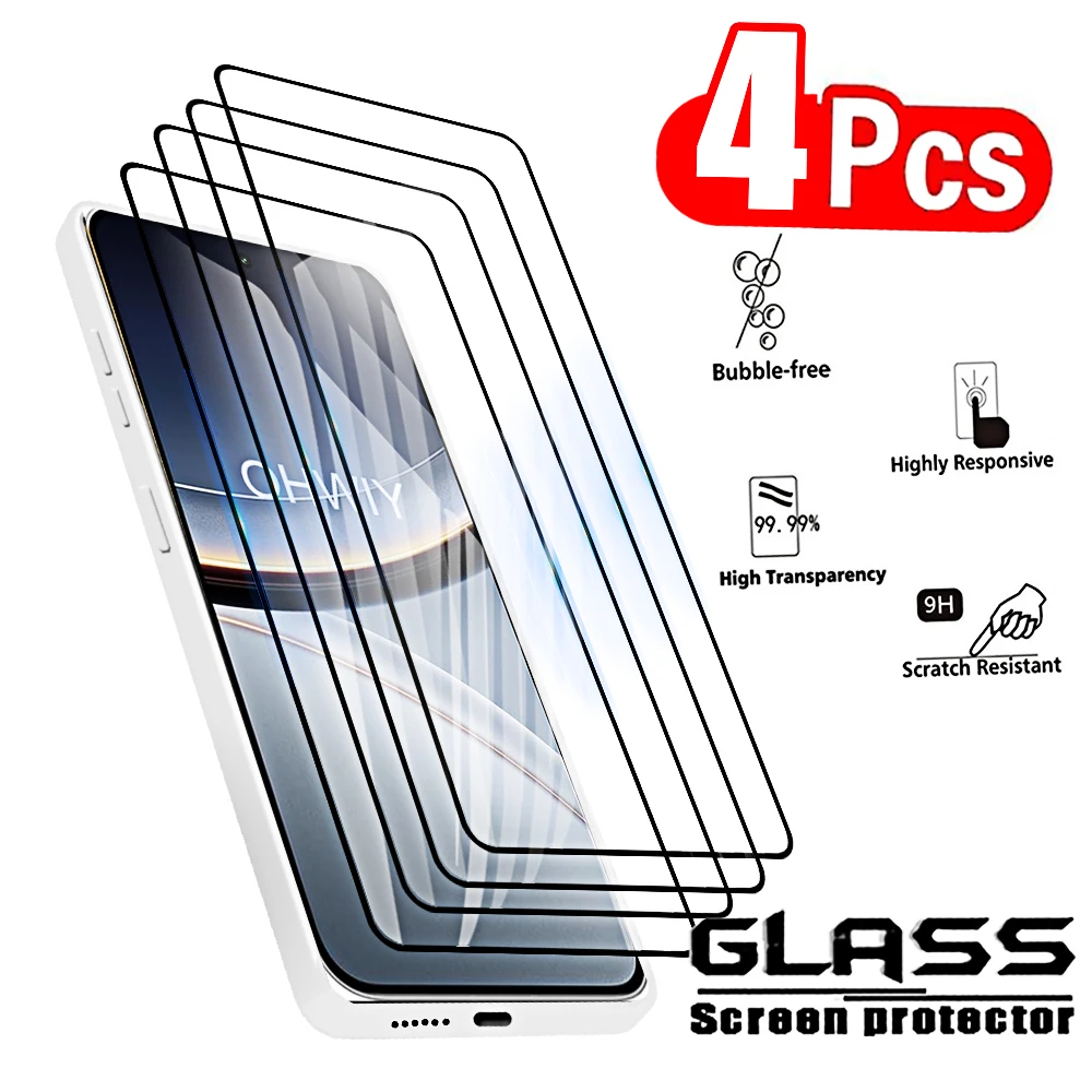 4 Uds vidrio templado para Xiaomi Poco F7 protectores de pantalla película protectora de cubierta completa Poxo Pocco F7 M7 4G M7plus X7 F X M 7 Pro - imagen 2