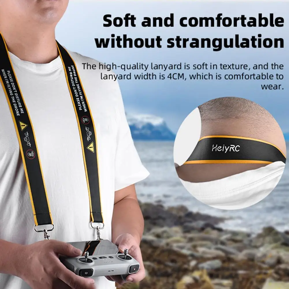 Cordón de eslinga, correa de Control remoto amplia con señal de advertencia, cordón de hombro para control remoto DJI RC PRO/RC/Mini 3 Pro