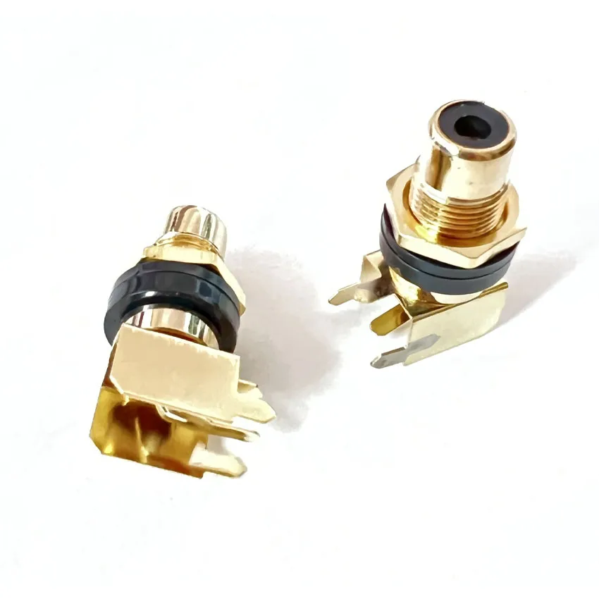 Conector hembra para Audio y vídeo, conector AV RCA de un solo orificio, PCB, niquelado, chapado en oro - imagen 3