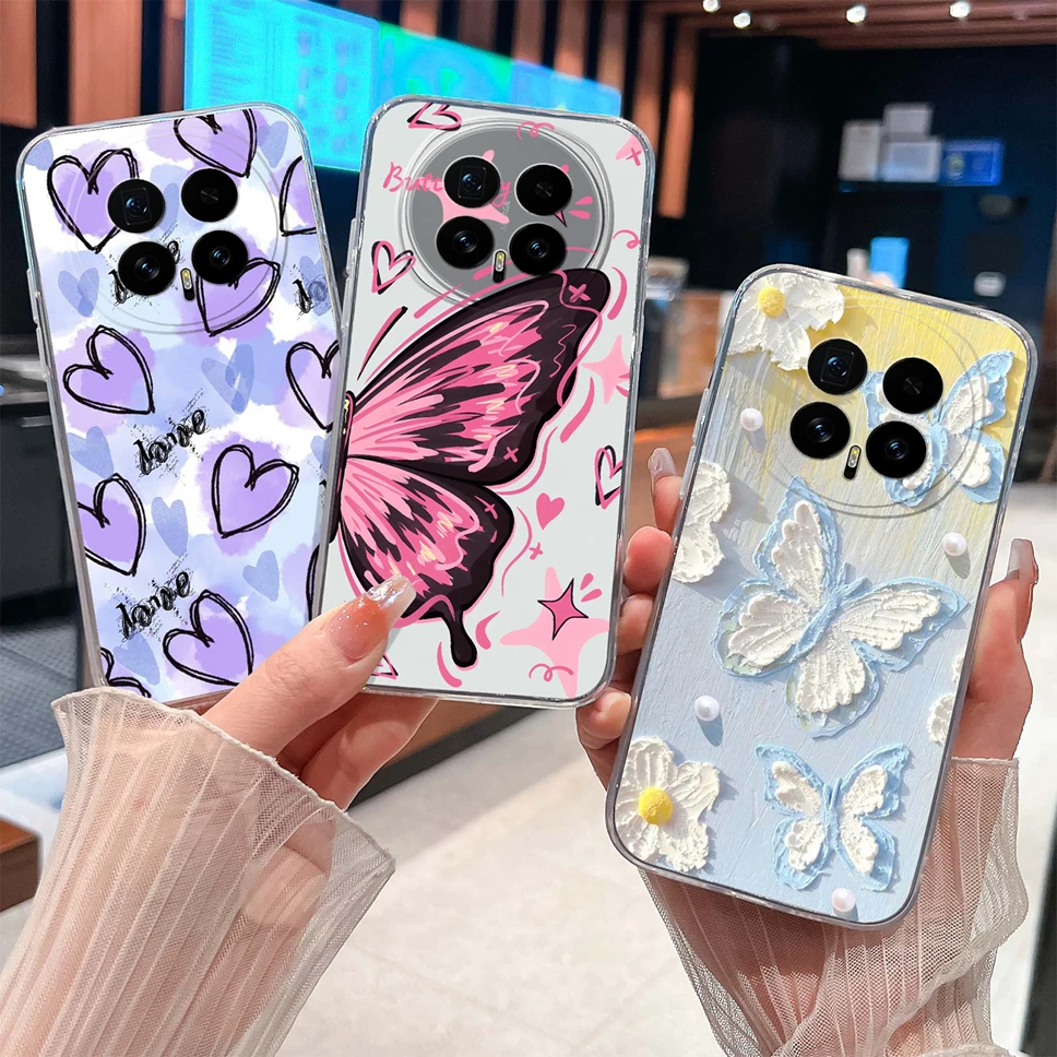 Para Honor Magic8 Pro funda de teléfono encantador viñetas de animales suave TPU transparente funda de silicona para Honor Magic 8Pro carcasa ligera - imagen 3