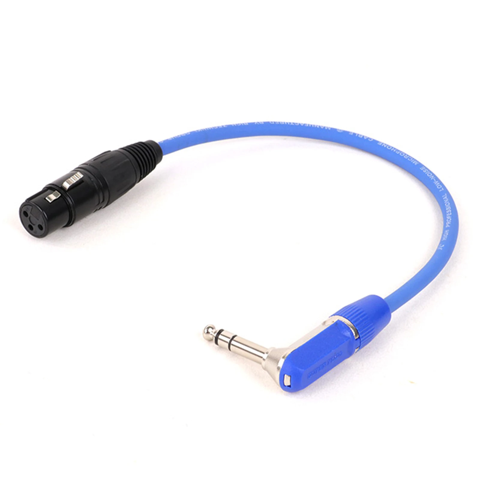 1PC XLR to 1/4 Inch TRS Jack Microphone Audio Cable Balanced 3Pin XLR Female/Male to Right Angle 6.35MM Stereo Jack Mic Cord - imagen 3