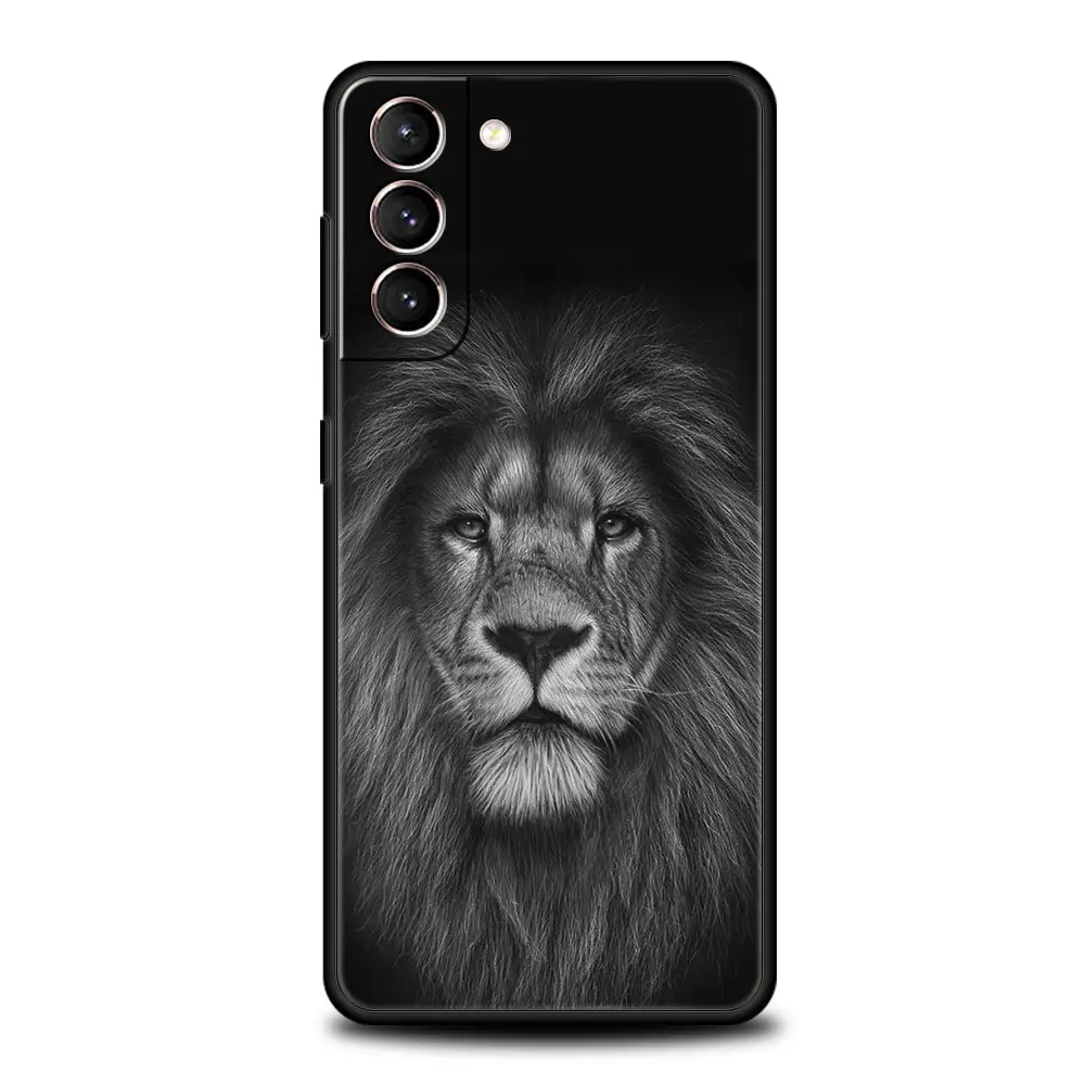 Funda de teléfono con animales salvajes de León para Samsung Galaxy S24 S23 S22 S20 Ultra S21 FE 5G S10 S9 Plus S10E, funda de silicona suave - imagen 5
