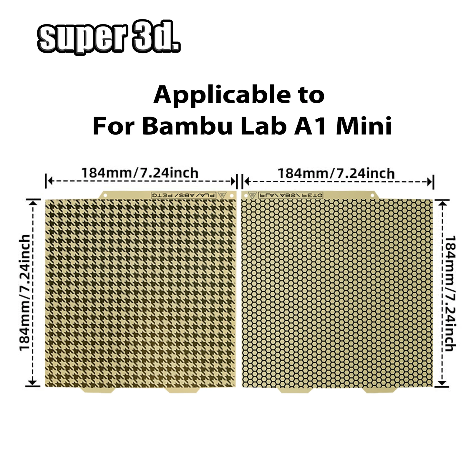 Bambu Lab A1 Mini placa de construcción PEY PEO PEI cama de panal hoja de acero de resorte hoja de Pei 184x184 placa de bambú para Bambulab impresión 3D - imagen 2