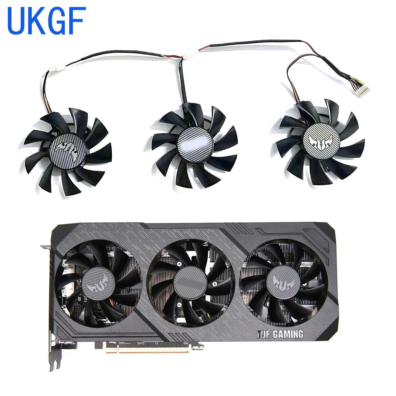 75MM 7Pin FD8015U12D GTX1660 RX5700 RX5700XT para ASUS GTX 1660Ti 1660super RX 5700 XT TUF X3 OC ventilador de refrigeración gráfico