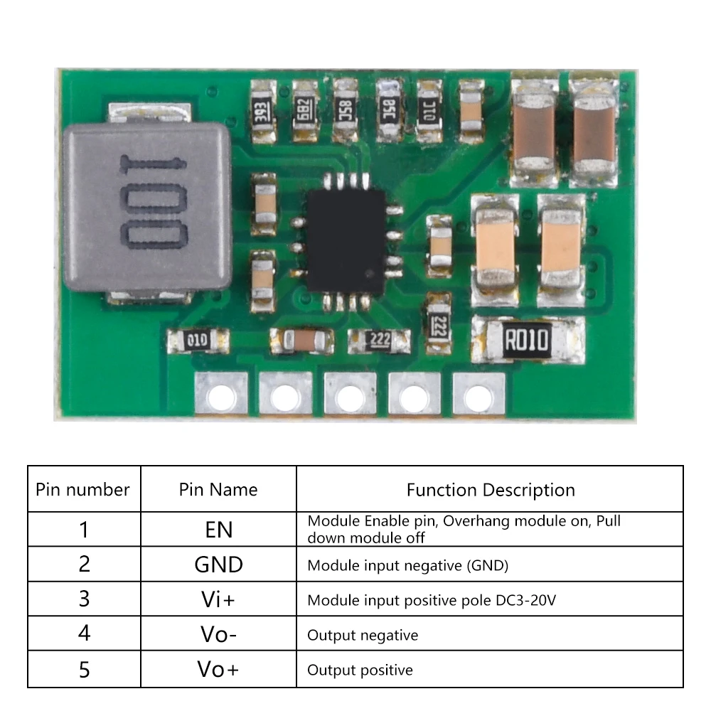 Mini DC-DC-módulo de fuente de alimentación, regulador de voltaje, convertidor Boost Buck, 3-20V a 5V, 12V, 2a - imagen 5