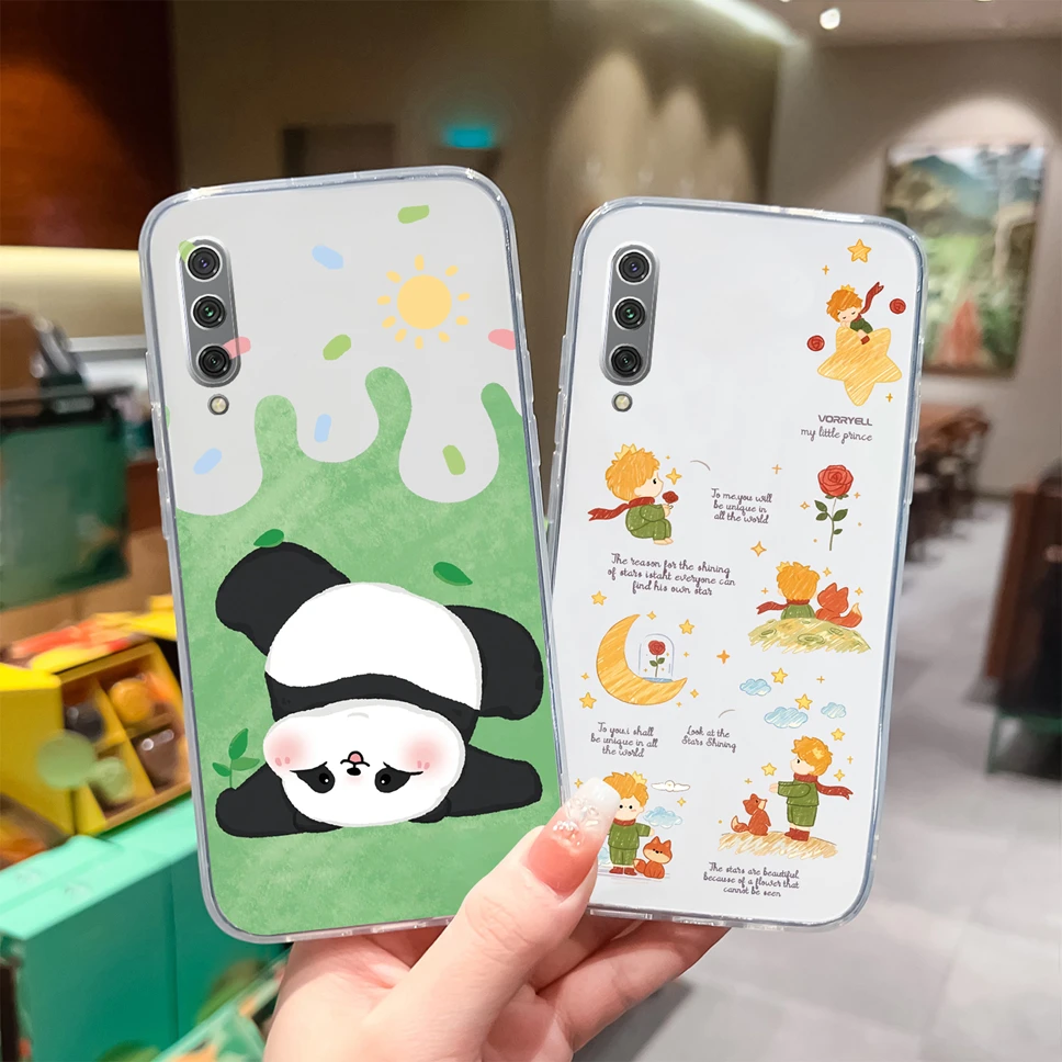 Para Xiaomi Mi CC9 Pro CC9E / Mi A3 Lite funda de teléfono encantadora funda de silicona transparente de TPU suave de dibujos animados para Xiaomi CC 9/A 3Lite parachoques - imagen 4