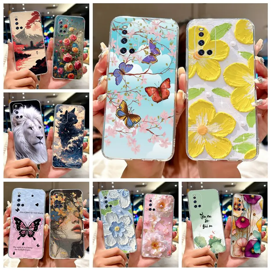 Para Vivo V17 funda VivoV19 Neo flores coloridas funda pintada funda de teléfono de silicona suave para Vivo V19 Neo V 17 VivoV17 Fundas Coque