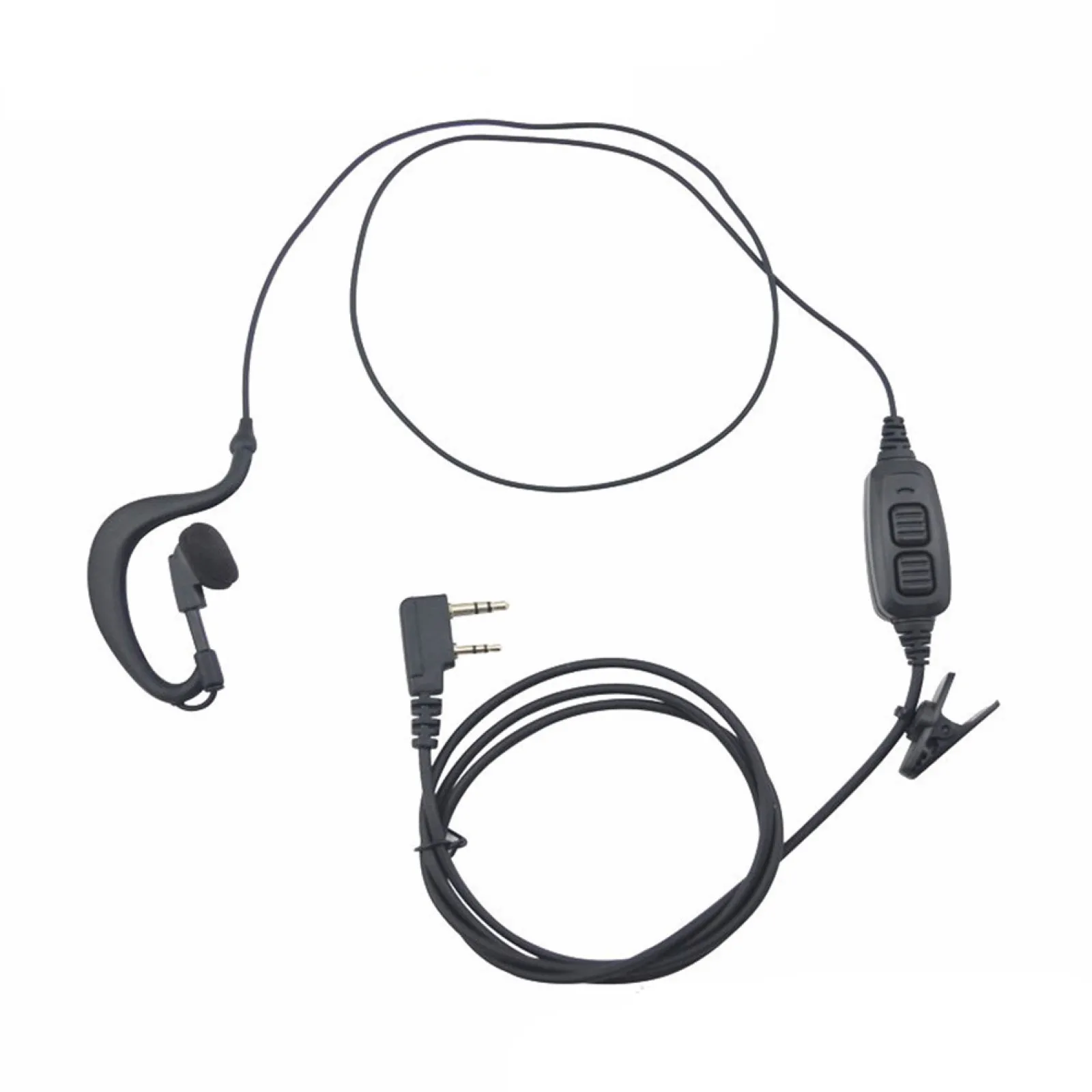 Baofeng-auriculares de plástico blando con micrófono oculto, audífonos PTT de alta calidad para BF-UV5R, UV82, UV82L, UV89, 1 unidad