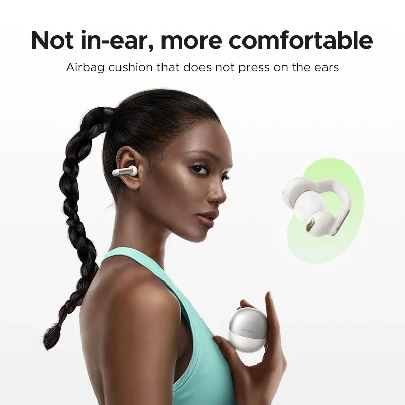 UGREEN HiTune S5 TWS auriculares con Clip de oreja abierta auriculares inalámbricos Bluetooth auriculares deportivos con micrófono con ganchos para la oreja para música de juegos - imagen 2
