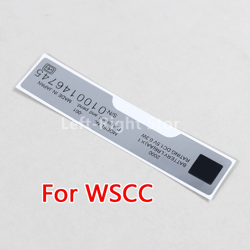 2 uds nueva etiqueta adhesiva de consola para consola WSCC para pegatinas de cubierta trasera de consola WSC