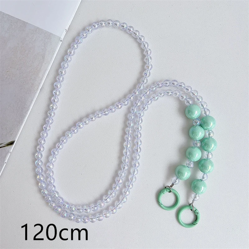 Cordón de teléfono cruzado Universal con cuentas, correas de cadena de cuello largo, funda de teléfono con cuerda antipérdida con parche para IPhone Xiaomi - imagen 4