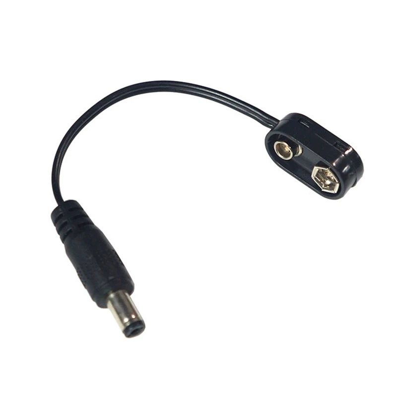 Convertidor de Clip de batería de 9V, enchufe macho DCJack, Cable de alimentación, conector a presión, Pedal de efecto de guitarra, adaptador de fuente de alimentación de batería - imagen 4