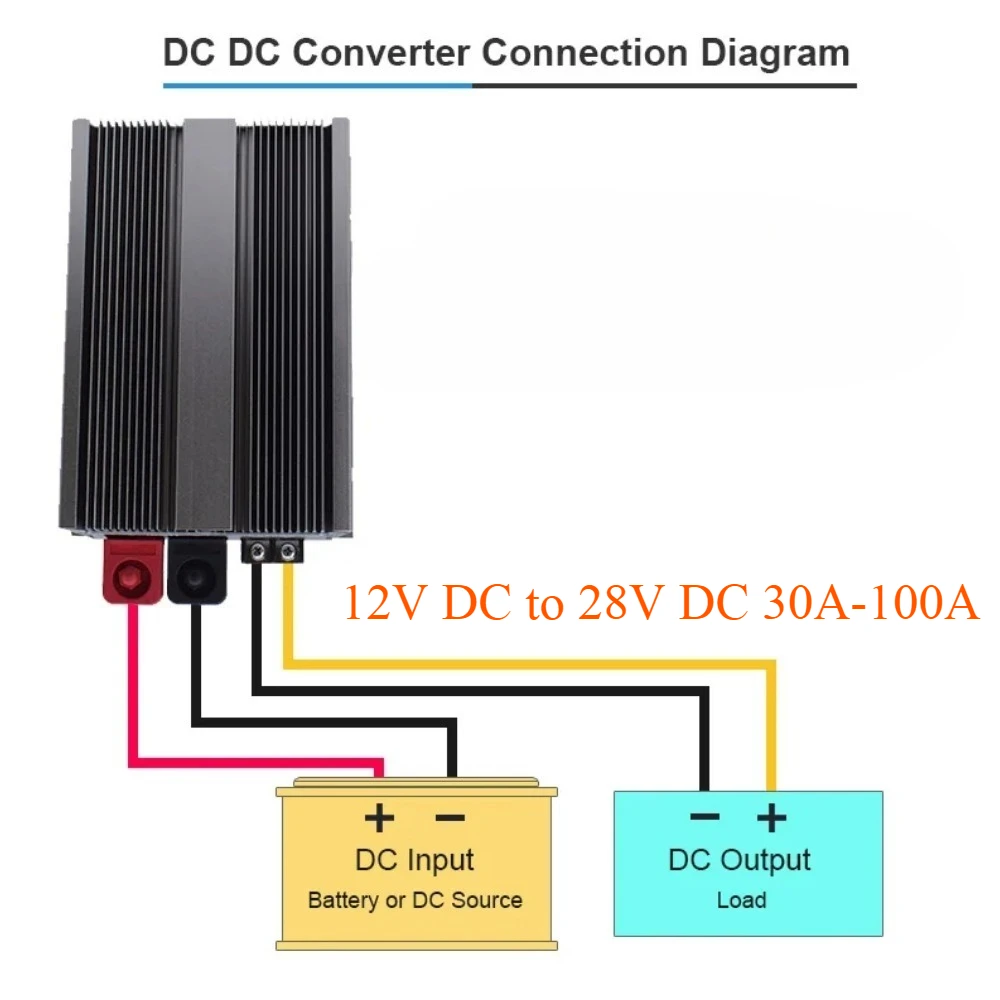 Convertidor de refuerzo de 12V a 28V, 12V-28V, 12V CC a 28V CC, 30A-100A, regulador de voltaje elevador, fuente de alimentación de 12 voltios a 28 voltios CE - imagen 2