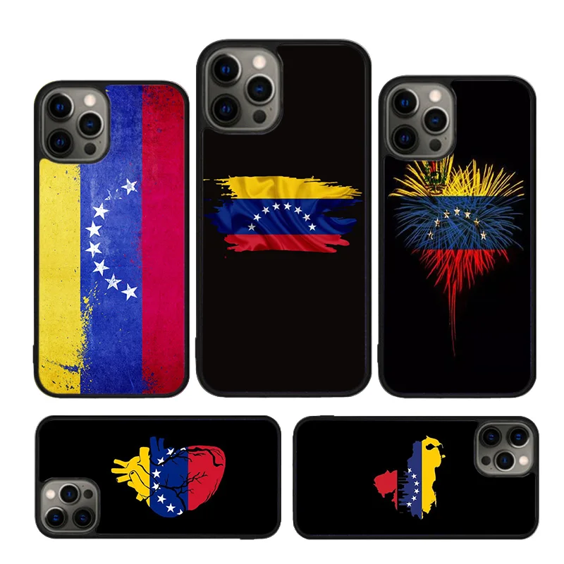 Funda de teléfono con escudo de armas y bandera de Venezuela para iPhone 17 Air 16 15 14 Plus 12 13 11 Pro Max