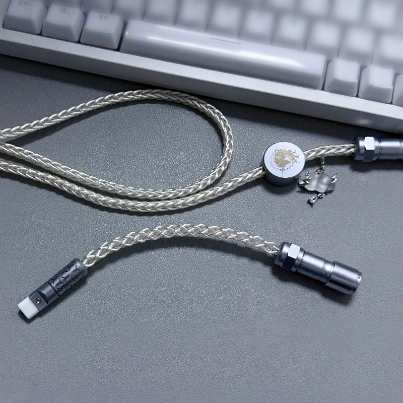 SHINE CUSTOMIZE Cable de teclado ShanHaiJing Series BeishanJing Unicorn Edición limitada 8K E-sports Cable de enchufe de aviación - imagen 4