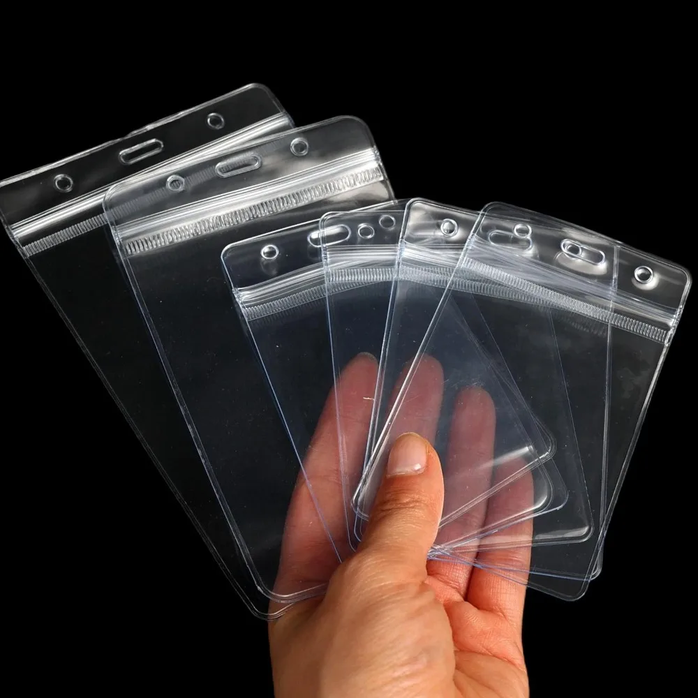 Estuche transparente para permiso de trabajo, juego de cordón para trabajadores de personal, soporte para insignia, etiqueta de nombre de identificación de exposición, tarjetero, cubiertas para tarjetas de paso - imagen 2