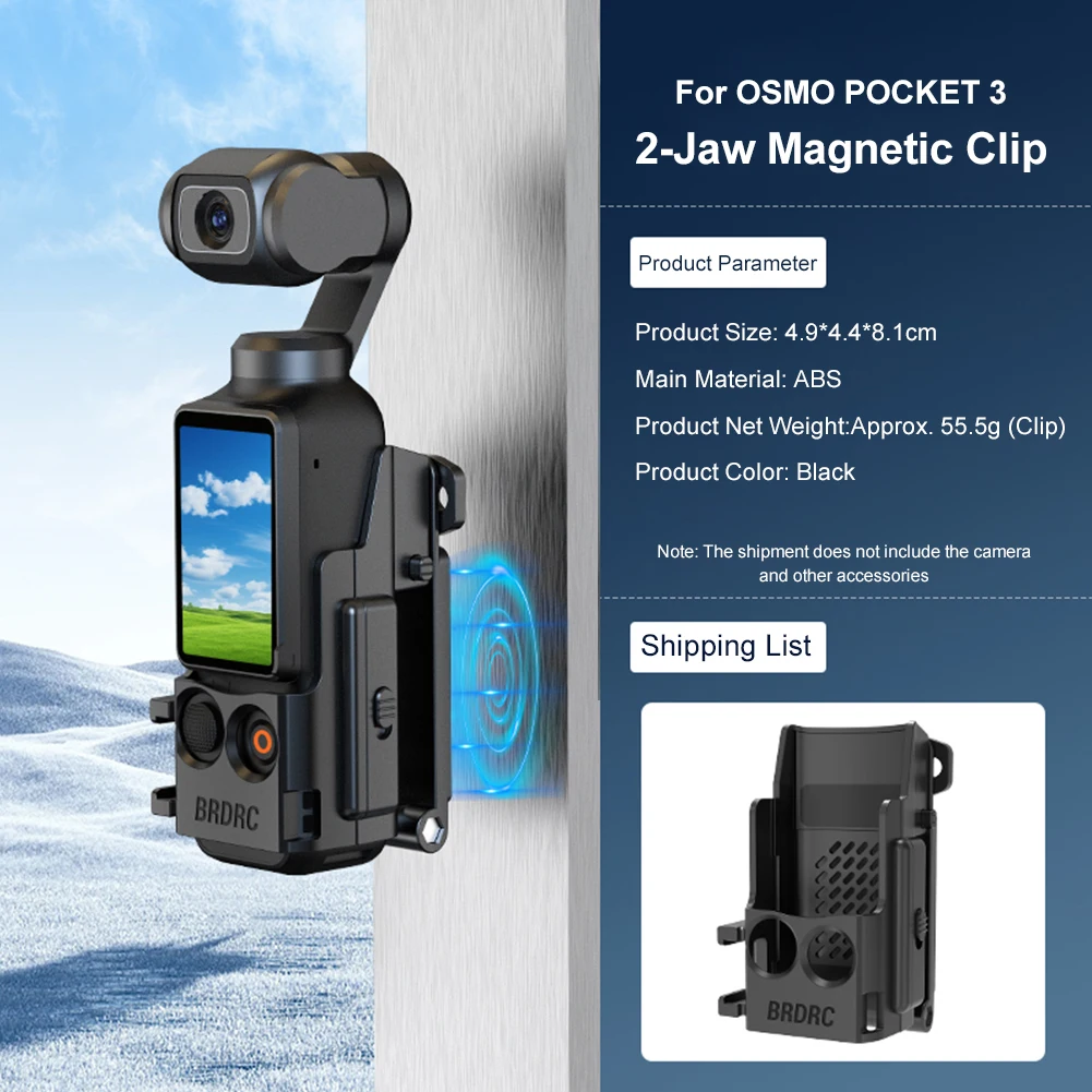 Soporte magnético con Clip ajustable, soporte magnético antideslizante para accesorios de cámara DJI Pocket 3 - imagen 5